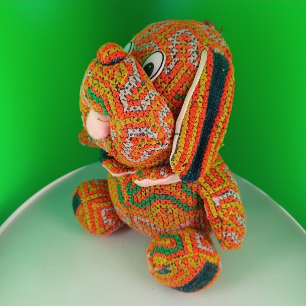 Colorful Knit Dog Plush Toy